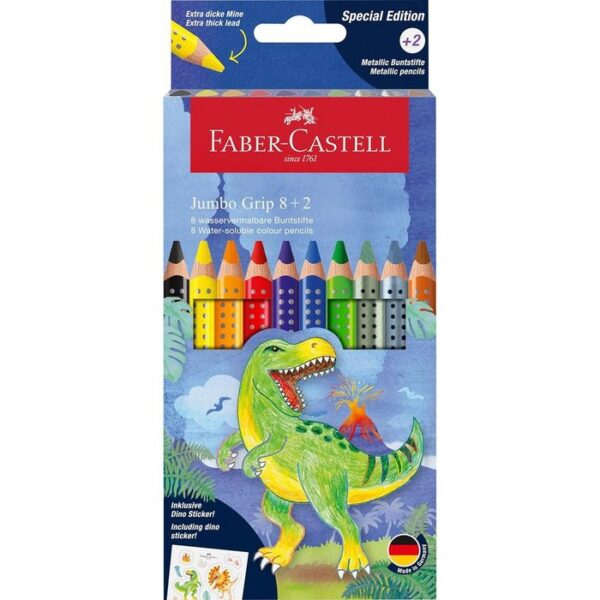 LAPIZ FABER CASTELL JUMBO GRIP 8 COLORES EDICION ESPECIAL DI