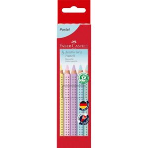 LAPIZ FABER CASTELL JUMBO GRIP 5 COLORES PASTEL