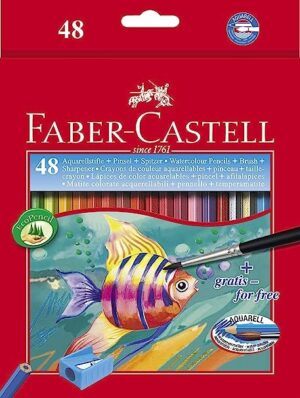 LAPIZ FABER CASTELL ACUARELABLE 48 COLORES SERIE ROJA
