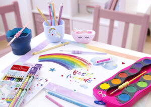 ACUARELA FABER CASTELL CONNECTOR 12 COLORES BASICOS ROSA ES