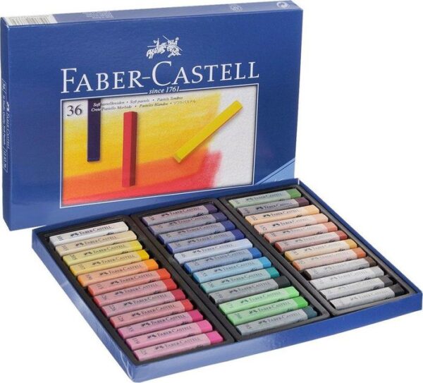 TIZAS PASTEL BLANDO FABER CASTELL 36 COLORES SURTIDOS