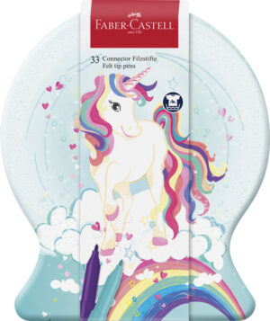 MALETIN METAL 33 ROTULADOR FABER CASTELL CONNECTOR UNICORNIO