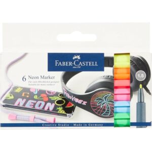 ROTULADOR FABER CASTELL CREATIVE STUDIO 6 COLORES NEON