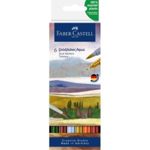 ROTULADOR FABER GOLDFABER AQUA ESTUCHE 6 COLORES TUSCANY