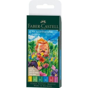 ROTULADOR FABER PITT BRUSH ESTUCHE 6 TONOS SPRINGTIME