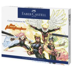 JUEGO ILUSTRACION COMIC FABER CASTELL 13 PIEZAS