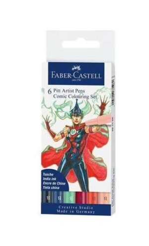 SET 6 ROTULADORES FABER CASTEL ARTIST PENS COMIC COLOR