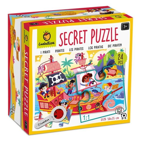 PUZZLE SECRETO 24 PIEZAS - PIRATAS