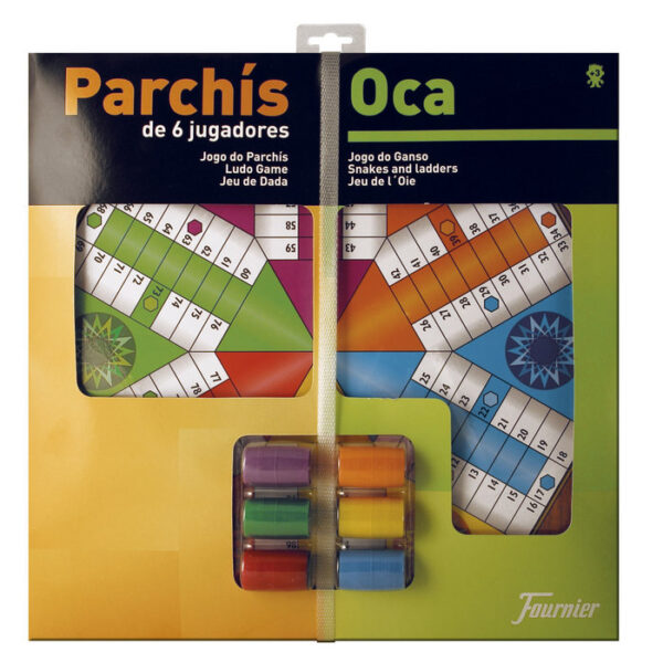 TABLERO GRANDE PARCHIS OCA CON ACCESORIOS 6 JUGADORES