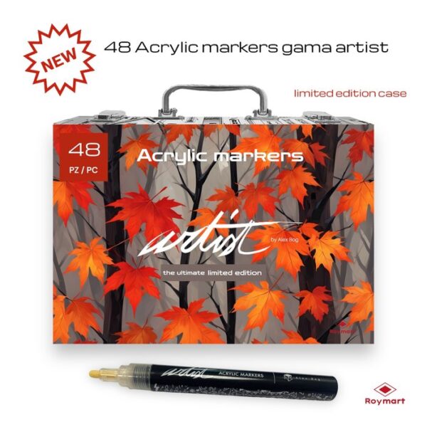 MALETIN 48 ROTULADORES ACRYLICOS GAMA ARTIST SURTIDOS