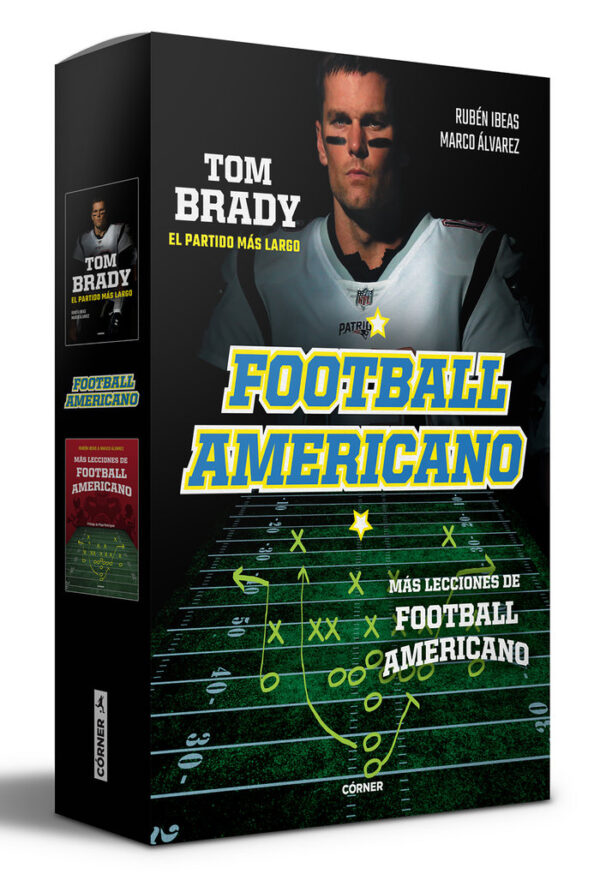 Estuche foot ball americano mas lecciones tom brady