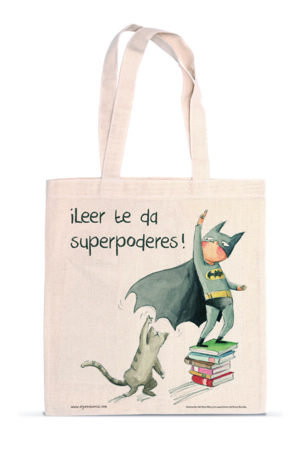 BOLSA TELA LEER TE DA SUPERPODERES 42X38CM