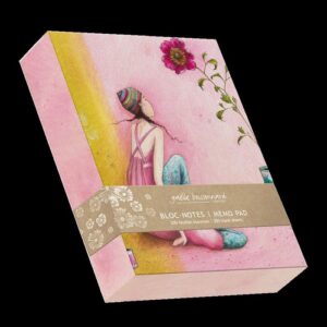 BLOC DE NOTAS MEMO DISEÑO GAELLE BOISSONNARD MUJER CON FLOR