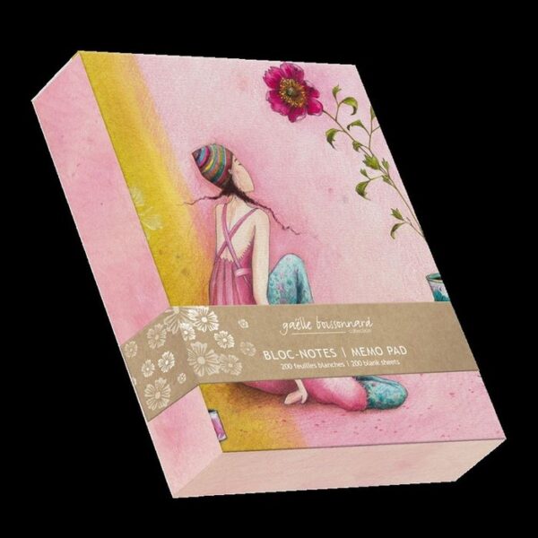 BLOC DE NOTAS MEMO DISEÑO GAELLE BOISSONNARD MUJER CON FLOR