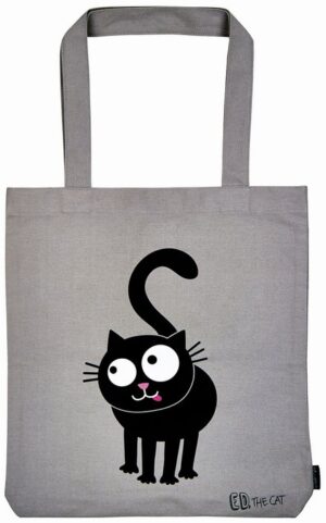 BOLSA DE TELA DE LA COMPRA ED EL GATO GRIS