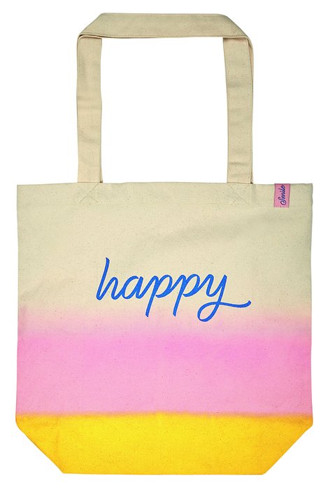 BOLSA TELA DE LA COMPRA ALGODON ORGANICO HAPPY