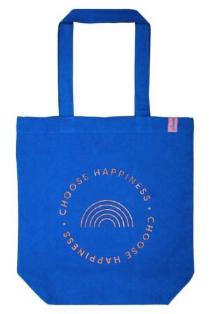 BOLSA TELA DE LA COMPRA ALGODON ORGANICO CHOOSE HAPPINESS