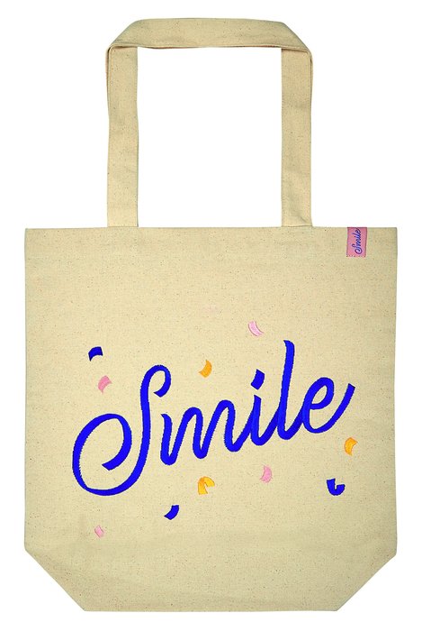 BOLSA TELA DE LA COMPRA ALGODON ORGANICO SMILE