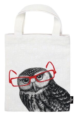 BOLSA DE TELA PARA LIBROS BUHO