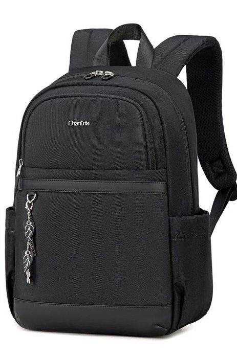 MOCHILA CHANTRIA CON CREMALLERA FRONTAL NEGRO