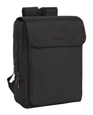 MOCHILA CON SOLAPA PORTATIL 13,3´´+USB BUSINESS BLACK