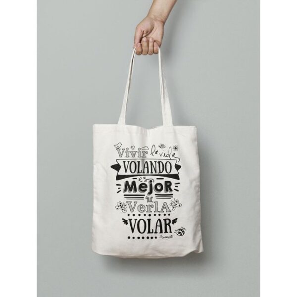 BOLSA DE TELA VOLANDO VOY