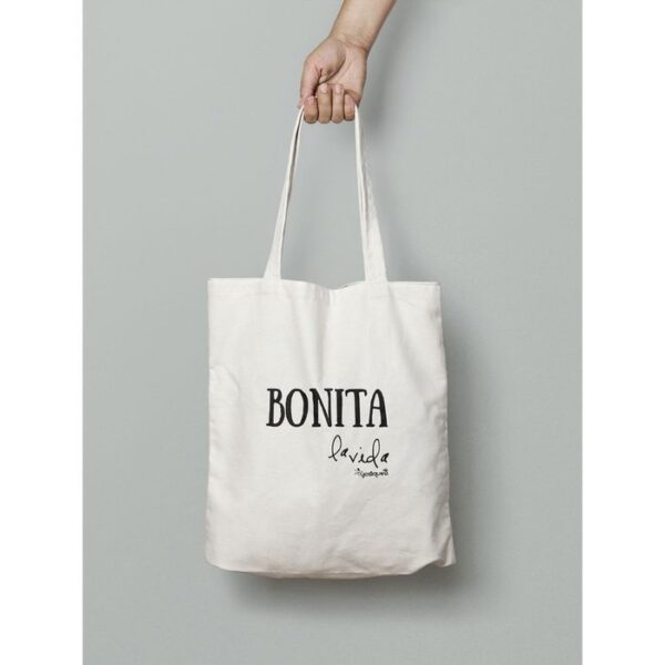 BOLSA DE TELA BONITA LA VIDA