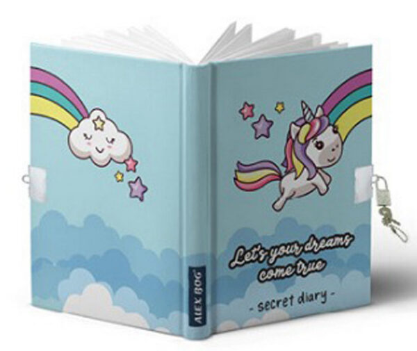 DIARIO A5 168H CON CANDADO UNICORNIO LET IS YOUR DREAMS