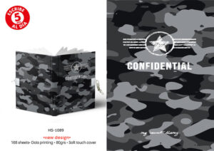DIARIO A5 168H CON CANDADO CONFIDENTIAL GREY