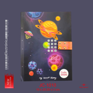 DIARIO CON CLAVE SPACE SKY