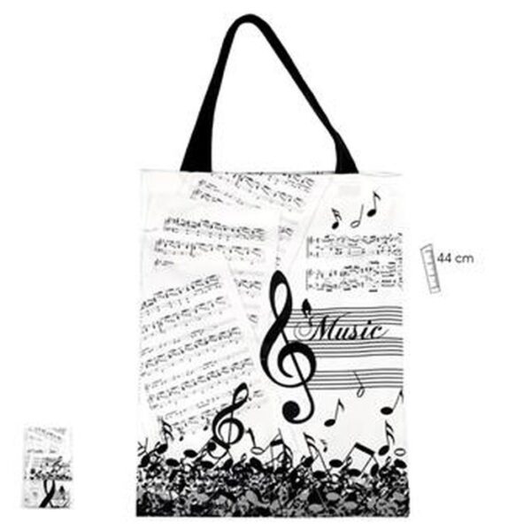 BOLSA DE TELA CON ASAS MUSICA