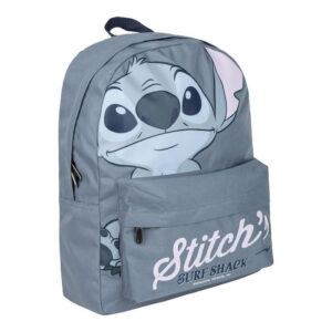 Stitch – Mochila Escolar Con Bolsillo Gris Stitch