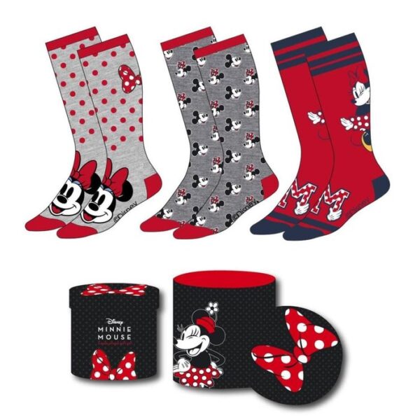 PACK CALCETINES 3P MINNIE CAJA REGALO ADULTO T,36-43