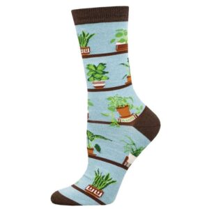 CALCETINES DE BAMBU MEDIA CAÑA 36-41 HOUSEPLANTS BLUE
