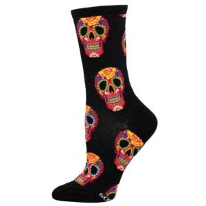CALCETINES DE ALGODON MEDIA CAÑA 36-41 SKULL RED