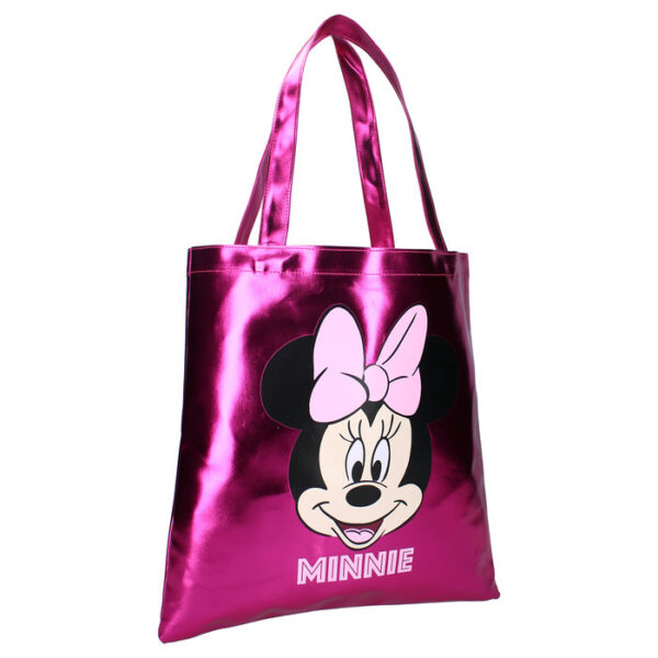 BOLSA DE TELA CON ASAS SHOPPING METALLIC MINNIE