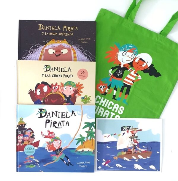 BOLSA DE TELA CHICAS PIRATA VERDE