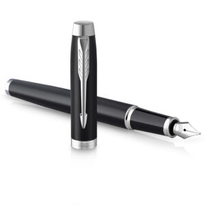 PLUMA PARKER IM ESSENTIAL F NEGRO CON DETALLES CROMADOS