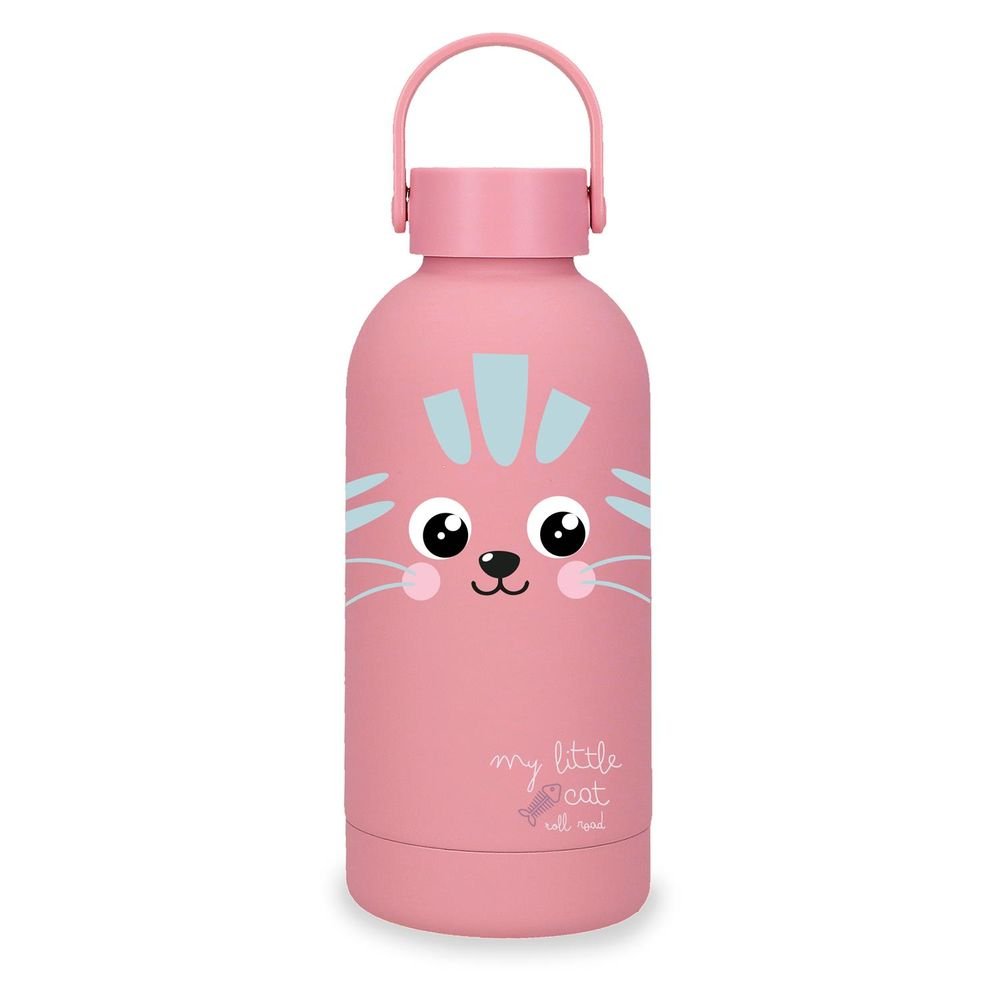 BOTELLA TERMICA ACERO 350ML MOVOM ENJOY CAT ROSA
