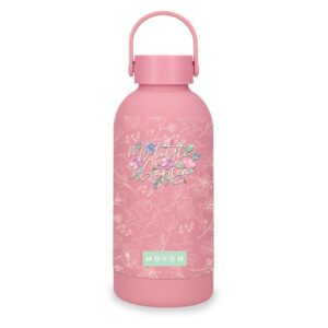 BOTELLA TERMICA ACERO 350ML MOVOM ENJOY GARDEN ROSA