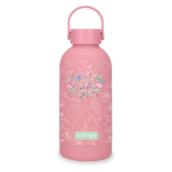 BOTELLA TERMICA ACERO 350ML MOVOM ENJOY GARDEN ROSA