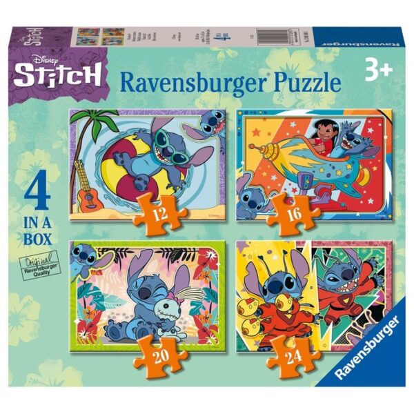 PUZZLE 4 EN 1 STITCH 10, 12, 14, 16 PIEZAS