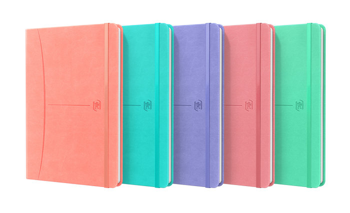 LIBRETA COSIDA OXFORD SIGNATURE A5 80H OP LISO TE PASTEL