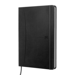 LIBRETA COSIDA OXFORD SIGNATURE A5 80H OP LISO TE NEGRO