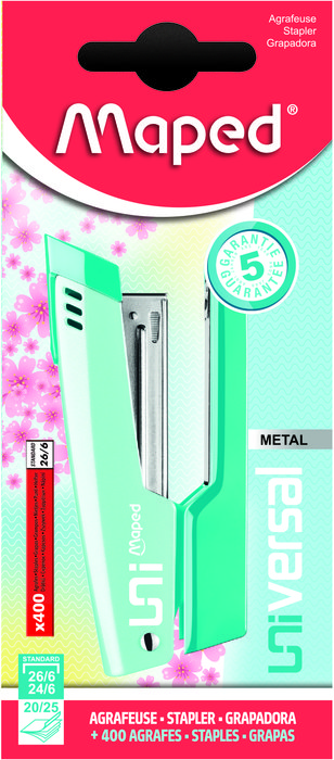 Grapadora Maped Universal Metal Pastel Half 24-26/6 +400