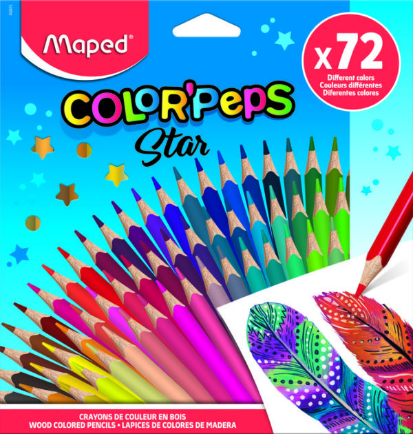 Lapiz Maped Color'Peps Star Fsc 72 Color Surtido Estuche Ca