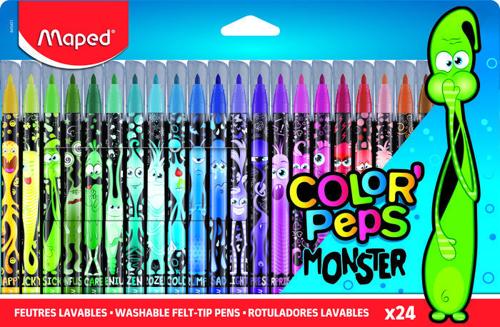 Rotulador Maped Monster 24 Colores Surtidos