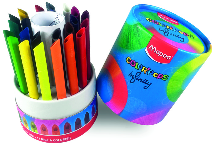 Tubo 24 Lapices Infinity Lapices + Support Colorear Carton