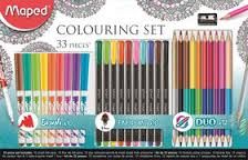 Kit Maped Mandala 33Pzas 10 Rotuladores Pincel Y 10 Fino Af