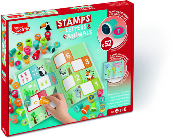 Juego Maped Creativ 52 Stamps Letters & Animals